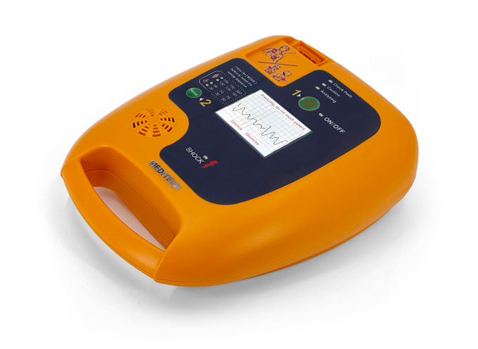 fully automatic defibrillator AED with screen