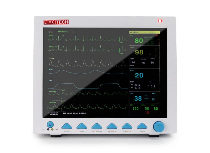 Meditech Monitor Ασθενή ECG, SPO2, NIBP, RESP, TEMP, PR.